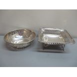 Two early 20th century silver bon bon dishes Location: