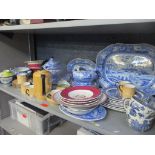 A mixed lot to include blue and white china, Victorian china and other items Location: