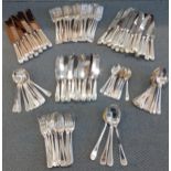 A quantity of Gainsborough silver plated cutlery, comprising 14 dinner forks, 12 dessert spoons,