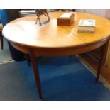 A retro teak G-Plan extending dining table 73cm h x 123cm d