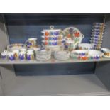 A Villeroy and Boch Acapulco pattern part dinner and coffee service comprising approx 75 pieces