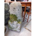 A stone mile-stone style post, 76cm h x 33cm w Location: G