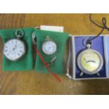 A Victorian H Samuel, Manchester, key wound open-faced pocket watch in silver case, a ladies