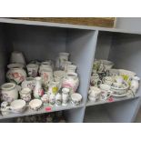 A collection of Portmeirion 'Botanic Garden' china to include vases, water jug, cups, bowls and