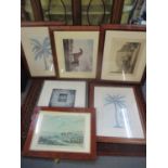 Mixed pictures to include 19th century engravings and a limited edition print entitled Random