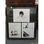 A framed and glazed montage of three reproduction pictures of John Lemon