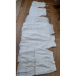 Vintage ladies white cotton garments to include 4 mixed underskirts with lace trim (waistband to one