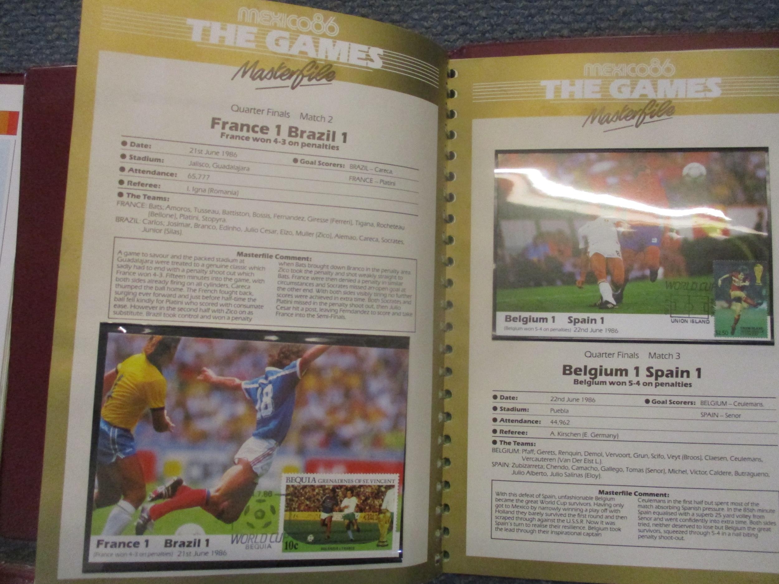 Seven albums of commemorative and world stamps to include three albums of The World Cup Masterfile - Image 3 of 9