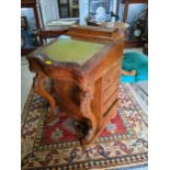 A reproduction of a Victorian walnut Davenport with four side drawers Location: