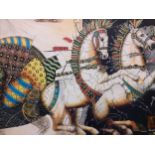 Terlak - Chariot horses in abstract, an oil on canvas 103cm x 75cm, signed lower right hand