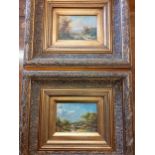 J Richardson (Julian) - two landscape oils on board, signed lower right hand corner, both 16cm x