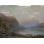 W Harford - Highland loch scene, watercolour, signed lower centre, 33cm x 49.5cm, mounted in gilt