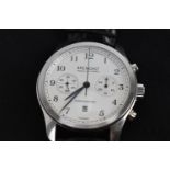 A gents stainless steel automatic Bremont chronometer wristwatch with white dial having Arabic