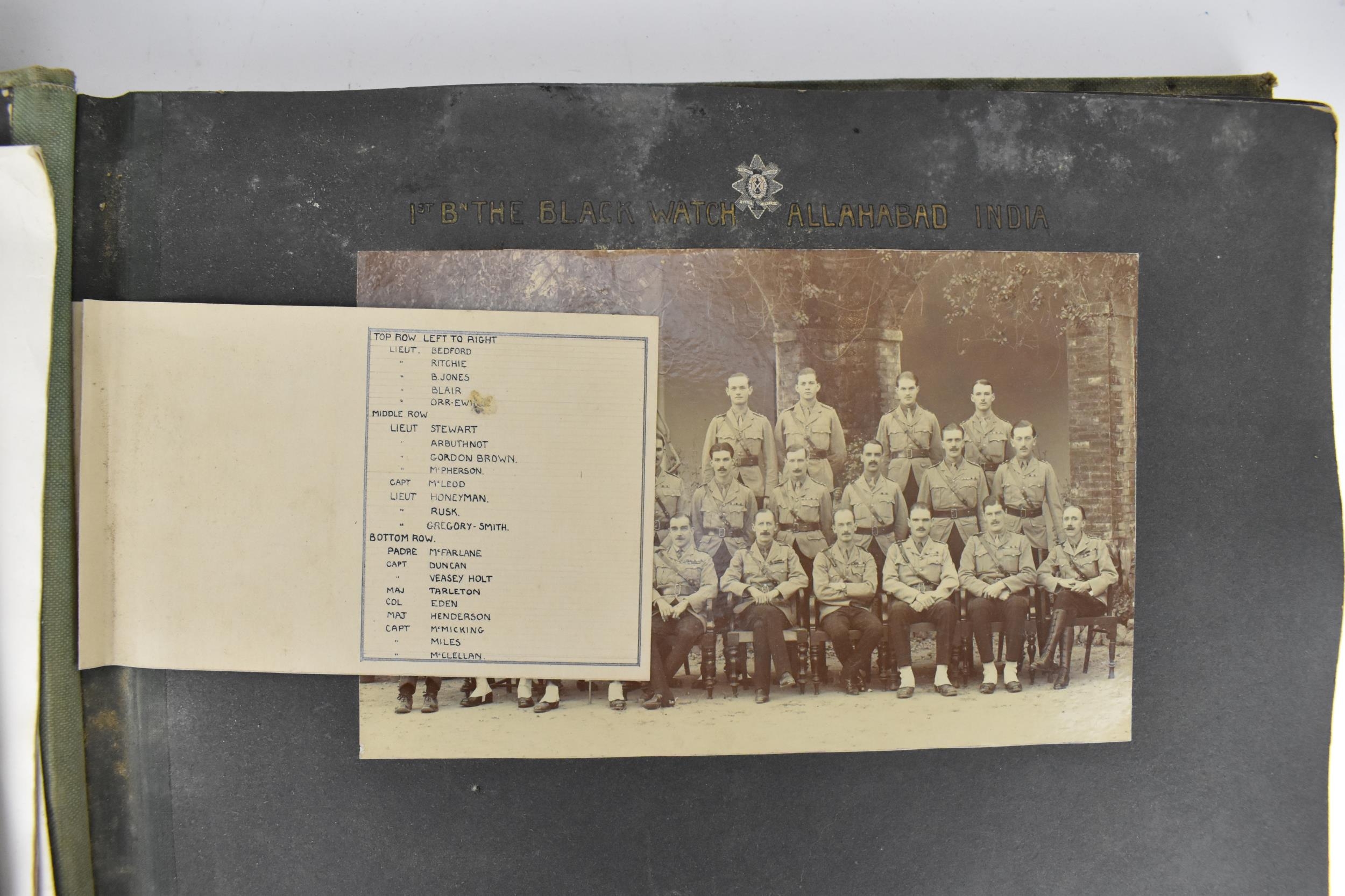 A photographic album of the British Army 1st Battalion regiment 'Black Watch' sent to India - Bild 2 aus 12