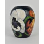 A Moorcroft ceramic vase by Emma Bossons in the 'Miss Alice' pattern, 2005, with signatures and