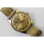 A gents circa 1972 gold plated automatic Omega wristwatch,