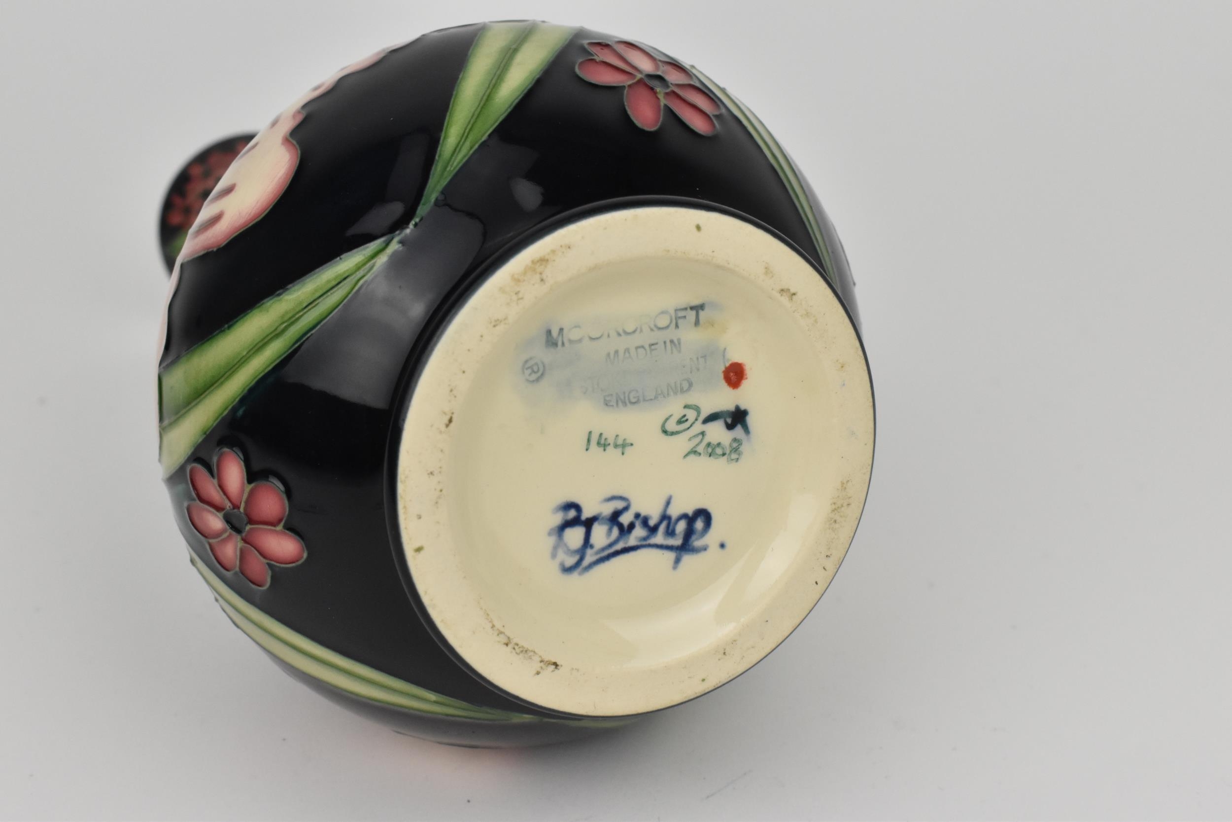 A Moorcroft pottery vase by Rachel Bishop, limited edition no. 144, 2008, of baluster form with - Image 2 of 4