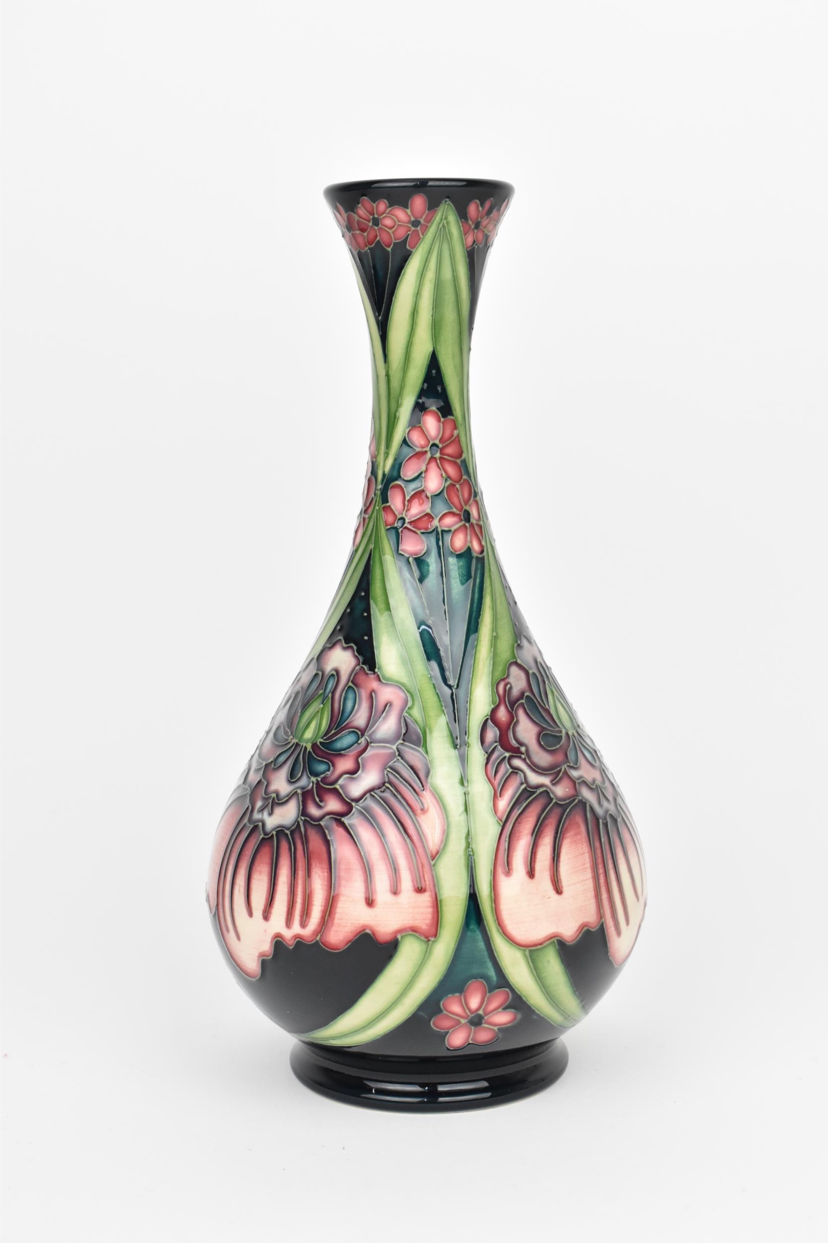 A Moorcroft pottery vase by Rachel Bishop, limited edition no. 144, 2008, of baluster form with - Image 4 of 4