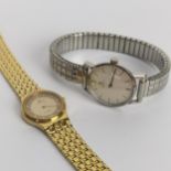 A pair of ladies Omega manual wind wristwatches to include a gold plated Omega De Ville, and a