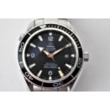 A gents automatic stainless steel cased Omega Seamaster Professional Planet Ocean wristwatch, having