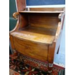 A 19th century Lancashire mahogany commode and a mid 20th century Dante painted tray Location: