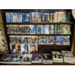 Approximately 450 Chelsea programmes from 1980-2010, to include VHS, official mags and newspapers,