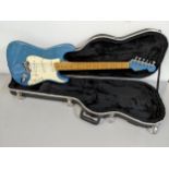 A Fender Stratocaster made in USA serial number N569481, 1995, with a Fender carrying case Location: