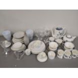 Tableware to include a Wedgwood Susie Cooper Design part coffee, tea set, white glazed china and