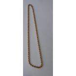 A 9ct gold rope twist chain stamped Italy 9K, 5g Location: Cab