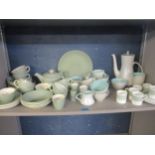 A selection of Poole two-tone ceramics to include a coffee set and other ceramics