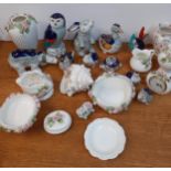 Late 20th century ornaments to include Bellwood Linchmere porcelain animal models and dressing table