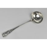 A George IV silver ladle by William Chawner II, London 1826, in the King's pattern with shell to the