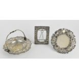 Two late 19th/early 20th century Chinese export silver frames, one by Hung Chong, circa 1860-1930,