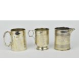 A George III silver small tankard style jug by Joseph Ash I, London 1809, with curved handle and