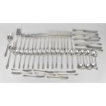 An American sterling silvery cutlery part service by Reed & Barton, comprising twelve large