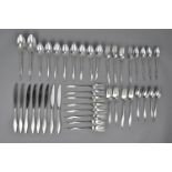 A 20th century American sterling silver set of cutlery by Reed & Barton comprising sixteen forks,