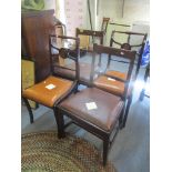 Two pairs of Regency mahogany dining chairs Location:A4F