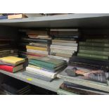 A selection of books including antique reference books, botanical books and others Location:
