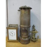 Collectables to include a late 20th century brass cased carriage clock, a Thomas & Williams minors
