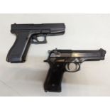 Tokyo Marui Air Soft IBB air pistols to include the US Military 9mm M9, together with Glock 17,