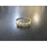 A George VI 18ct gold and platinum five stone diamond ring, makers mar HW Ltd, total weight 1.8g,