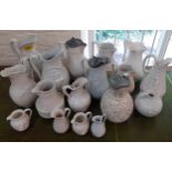 Victorian and other relief pattern jugs to include T&R Boote examples, W.B Cobridge Location: LWF