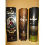 Three bottles of Glenfiddich single malt scotch whisky to include 18 year old