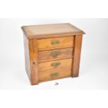 A Victorian mahogany collectors chest of four drawers