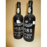 Two bottles of Real Vinicola 1982 vintage port