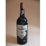 One bottle of Warres 1963 vintage port (label damaged)