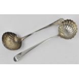 Two George III silver sauce ladles, one by George Smith (IV), London 1797, the other by George Smith