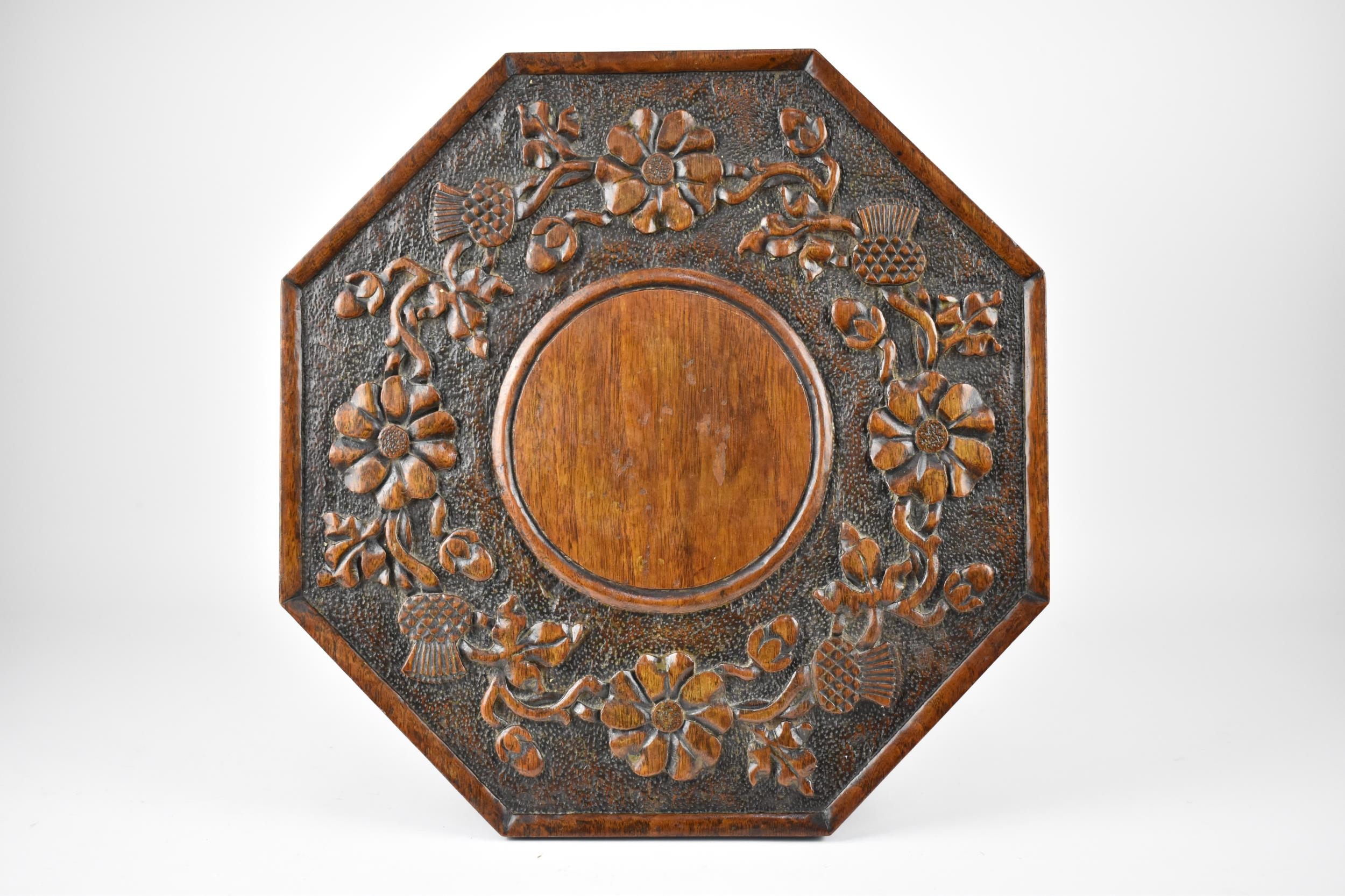 A late 19th century Anglo Indian Moorish octagonal and carved table - Image 3 of 5