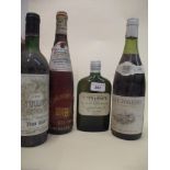 One bottle of Black & White Buchanan's choice old scotch whisk and three bottles of miscellaneous