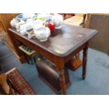 A 19th century oak side table, 75cm h x 117cm w x 50cm d Location: A3M